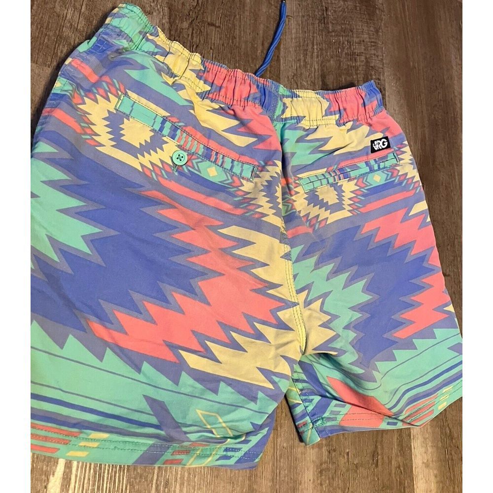 Rowdy Gentleman Mens Small Swim Trunks Pastel Southwestern Geometric Mesh Lined - Picture 8 of 8